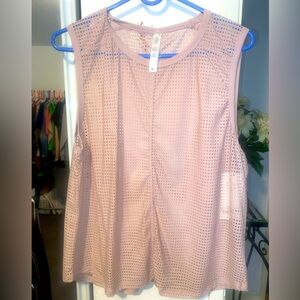 SAGE‎ Collective Mesh Muscle Tank Rosewater